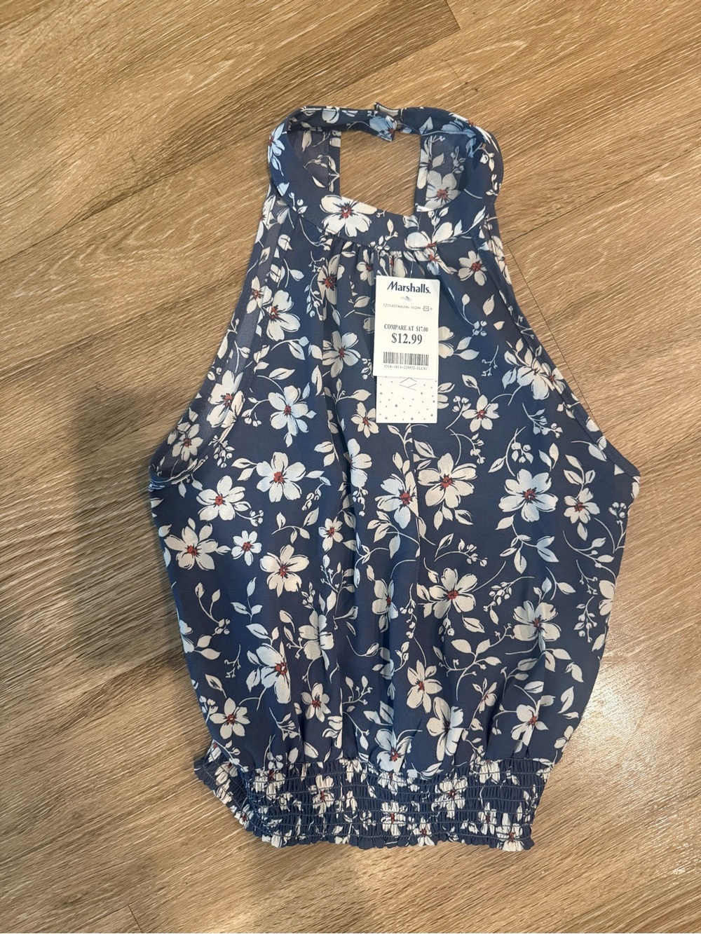 Marshalls Navy Floral Halter Cami